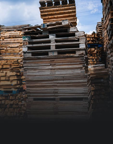 multiple pallets stacked up